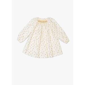 NEW BELAN.J girls' peras amarillo long sleeve dress in white